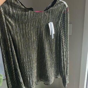 Gold/silver shimmer Banana Republic long sleeve top